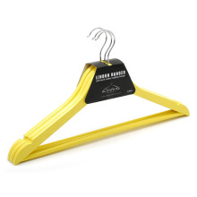 Assessed Supplier LINDON Clothes Organizer System Rotating Metal Hook Painted Yellow Wooden Hangers Cloth